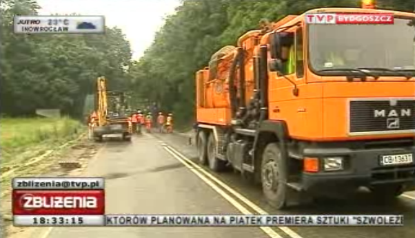 Udrażnianie przepustów na DK 55 / 14.07.2011